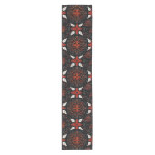 Elegant, festive feel symmetrical floral pattern korte tafelloper (Voorkant)