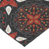 Elegant, festive feel symmetrical floral pattern korte tafelloper (Hoek)
