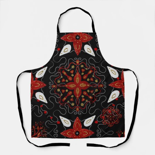 Elegant, festive feel symmetrical floral pattern schort (Voorkant)