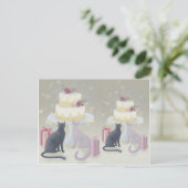 Elegant Festive Feline Celebration Briefkaart (Staand voorkant)