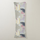 Elegant Festive Feline Celebration Lichaamskussen (Voorkant Verticaal)