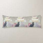 Elegant Festive Feline Celebration Lichaamskussen (Voorkant)