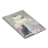 Elegant Festive Feline Celebration Notitieboek (Rechterzijde)