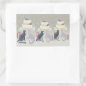 Elegant Festive Feline Celebration Rechthoekige Sticker (Tas)
