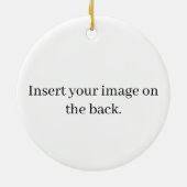 Elegant Festive Floral Happy Holidays Christmas  Keramisch Ornament (Achterkant)