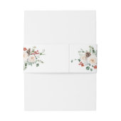 Elegant Festive Floral Holiday Winter Wedding Uitnodigingen Wikkel (Achterkant Voorbeeld)