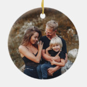 Elegant Festive Floral Joyful Family Christmas Keramisch Ornament (Achterkant)