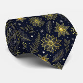 Elegant Festive Gold Accent Lux Aesthetics Necktie Stropdas (Opgerold)
