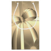Elegant Festive Gold Bow Klein Cadeauzakje (Achterkant)