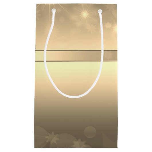 Elegant Festive Gold Bow Klein Cadeauzakje (Voorkant)