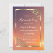 Elegant Festive Gold Lijst Retirement Kaart (Voorkant)