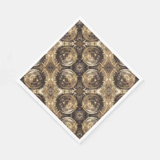 Elegant Festive Golden Decorative Gold Pattern Servetten (Hoek)