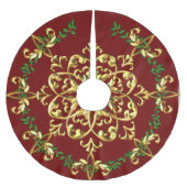 Elegant Festive-kerstrood goud Kerstboom Rok (Voorkant)