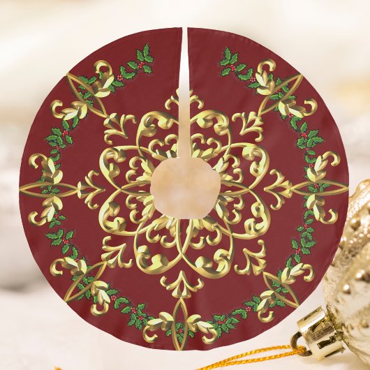 Elegant Festive-kerstrood goud Kerstboom Rok
