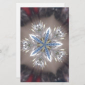 Elegant Festive-kerstster: Shiny Blue White Briefpapier (Voorkant / Achterkant)