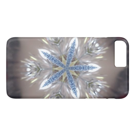 Elegant Festive-kerstster: Shiny Blue White Case-Mate iPhone Case (Achterkant (Horizontaal))