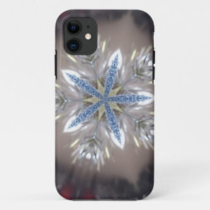 Elegant Festive-kerstster: Shiny Blue White Case-Mate iPhone Case