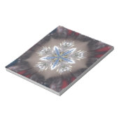 Elegant Festive-kerstster: Shiny Blue White Notitieblok (Linkerzijde)