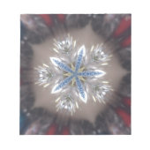 Elegant Festive-kerstster: Shiny Blue White Notitieblok (Voorkant)