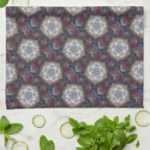 Elegant Festive-kerstster: Shiny Blue White Theedoek (Gevouwen)