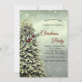 Elegant festive kersttree Uitnodiging (Voorkant)