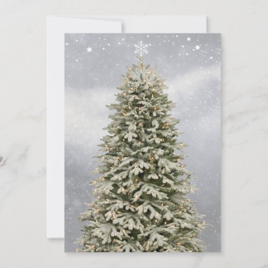 Elegant festive kersttree Uitnodiging (Achterkant)