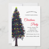 Elegant festive kersttree Uitnodiging (Voorkant)
