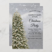Elegant festive kersttree Uitnodiging (Voorkant / Achterkant)