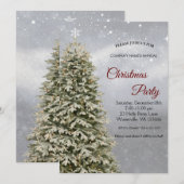 Elegant festive kersttree Uitnodiging (Voorkant / Achterkant)