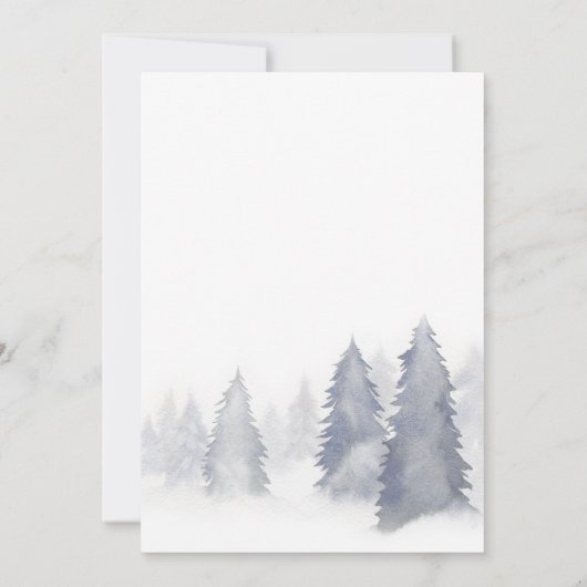 Elegant festive kersttree Uitnodiging (Achterkant)