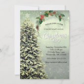 Elegant festive kersttree Uitnodiging (Voorkant)