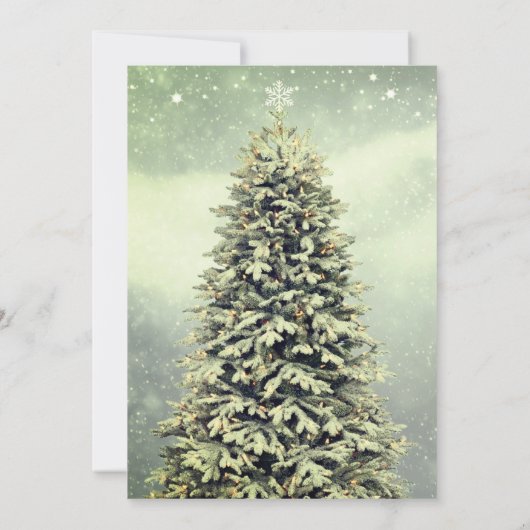 Elegant festive kersttree Uitnodiging (Achterkant)
