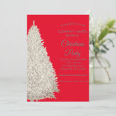 Elegant festive kersttree Uitnodiging (Staand voorkant)