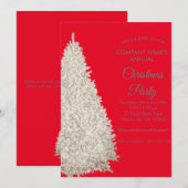 Elegant festive kersttree Uitnodiging (Voorkant / Achterkant)