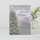 Elegant festive kersttree Uitnodiging (Staand voorkant)