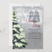 Elegant festive kersttree Uitnodiging (Voorkant)