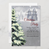 Elegant festive kersttree Uitnodiging (Voorkant / Achterkant)
