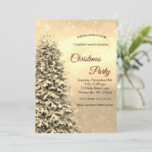 Elegant festive kersttree Uitnodiging (Staand voorkant)