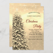 Elegant festive kersttree Uitnodiging (Voorkant / Achterkant)