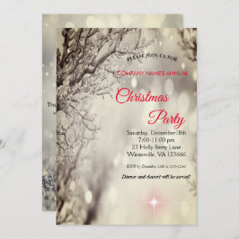 Elegant festive-kerstuitnodiging kaart