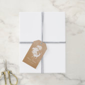 Elegant Festive Kraft Paper White Deer Cadeaulabel (Met Touw)