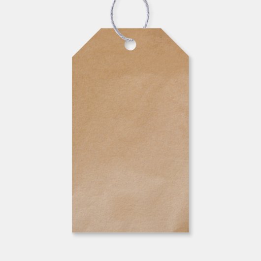 Elegant Festive Kraft Paper White Deer Cadeaulabel (Achterkant)