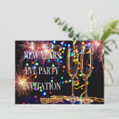Elegant Festive New Years Eve Party Kaart (Staand voorkant)