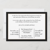 Elegant Festive New Years Eve Party Kaart (Achterkant)