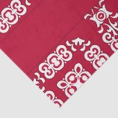 Elegant Festive Red en White Damask Pattern Tissuepapier (Detail)