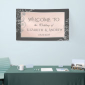 Elegant Festive Silver Flowers Wedding Banner (Beurs)