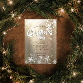 Elegant Festive Snowflakes Kerstmis Company Kaart