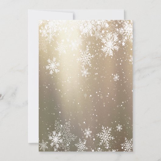 Elegant Festive Snowflakes Kerstmis Company Kaart (Achterkant)