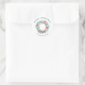 Elegant Festive Waterverf kerstmis Ronde Sticker (Tas)
