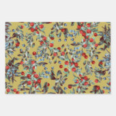 Elegant Festive Waterverf Red Blue Berries Inpakpapier Vel (Voorkant 2)